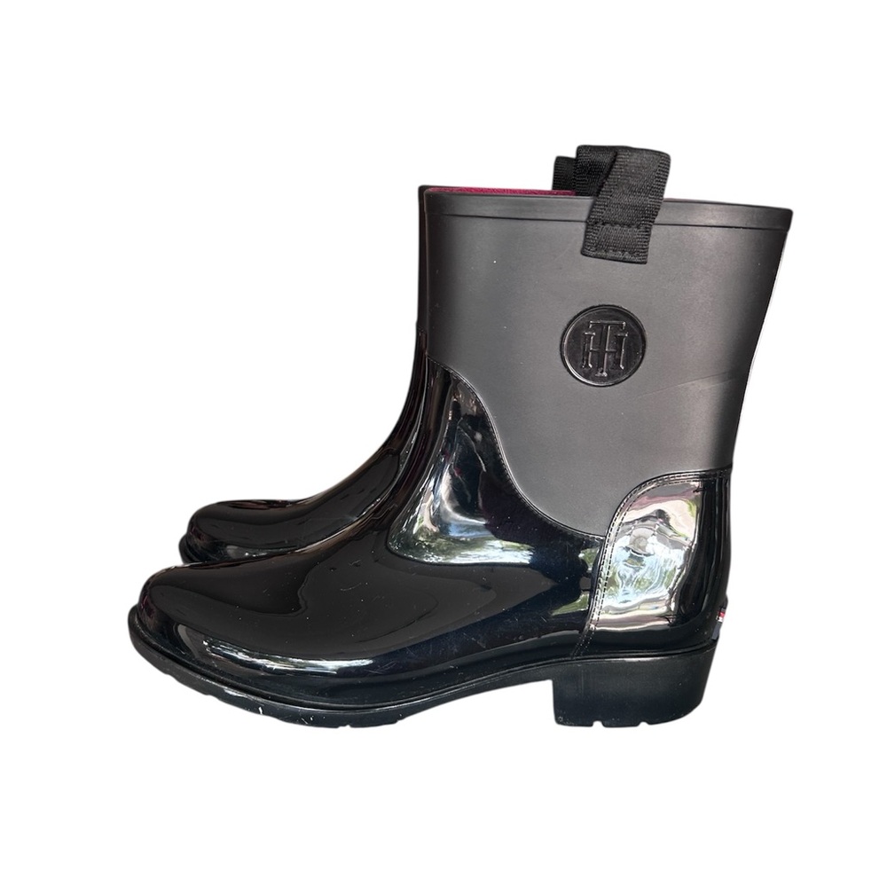 Tommy Hilfiger Glossy Black Women's Winter Boots